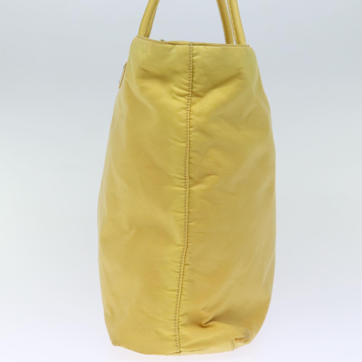 PRADA Hand Bag Nylon Yellow Auth 72745