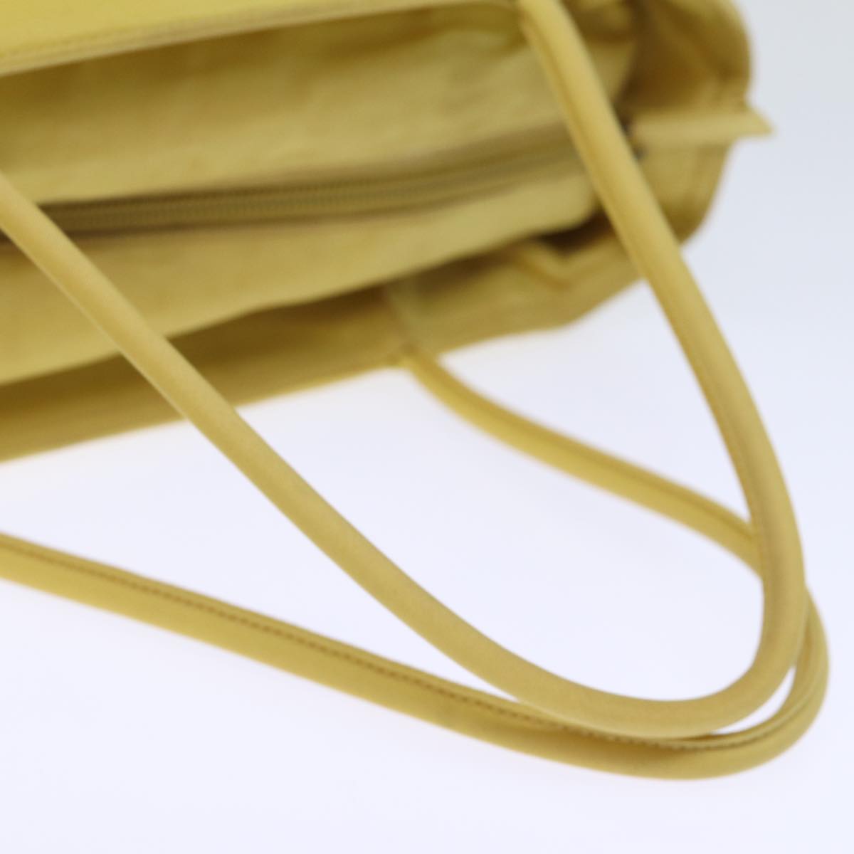 PRADA Hand Bag Nylon Yellow Auth 72745