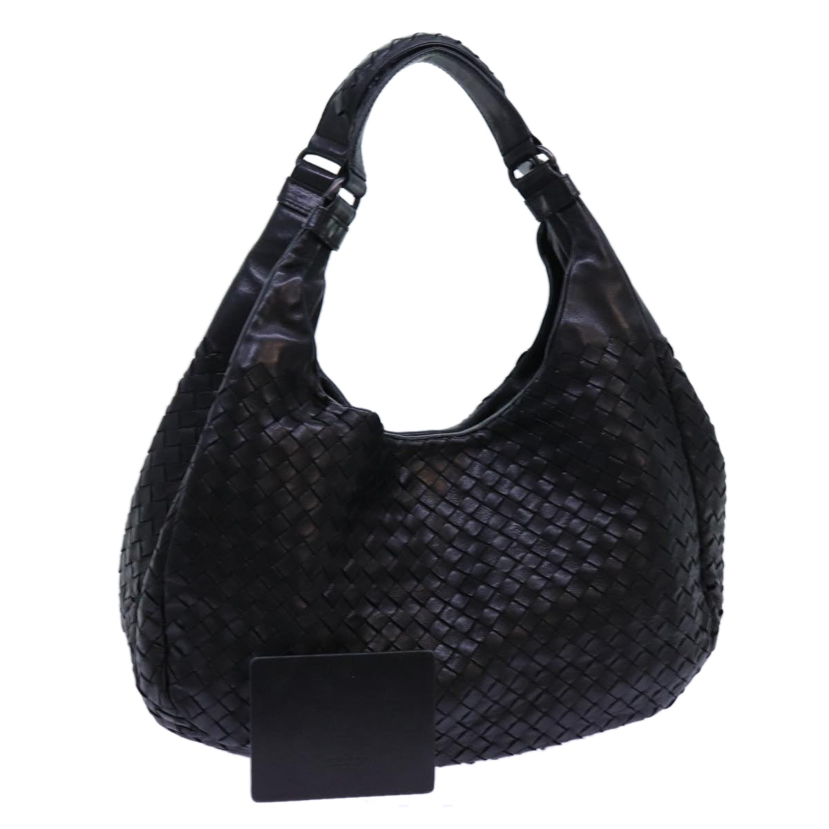 BOTTEGA VENETA INTRECCIATO Shoulder Bag Leather Black 125787 Auth 72754