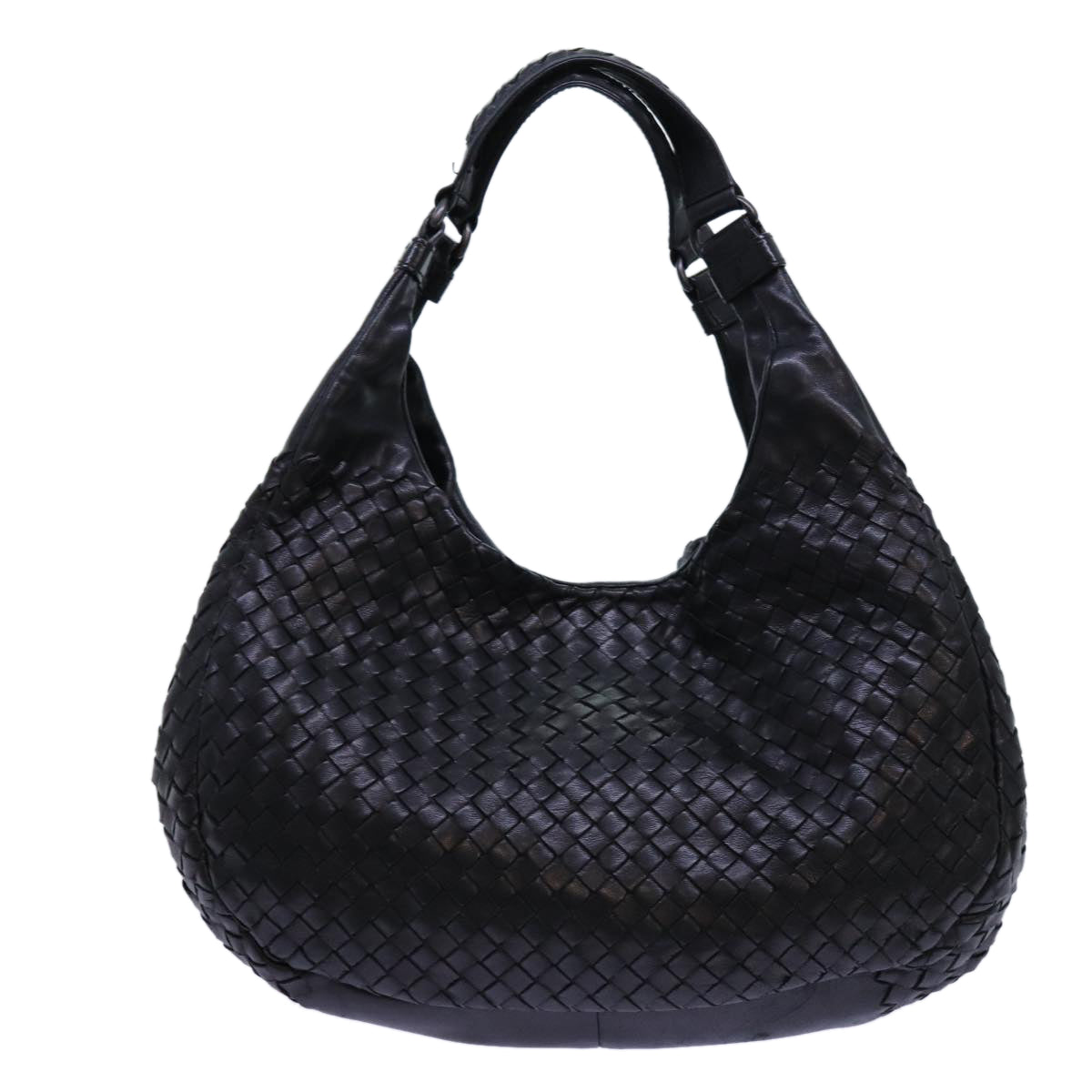 BOTTEGA VENETA INTRECCIATO Shoulder Bag Leather Black 125787 Auth 72754 - 0