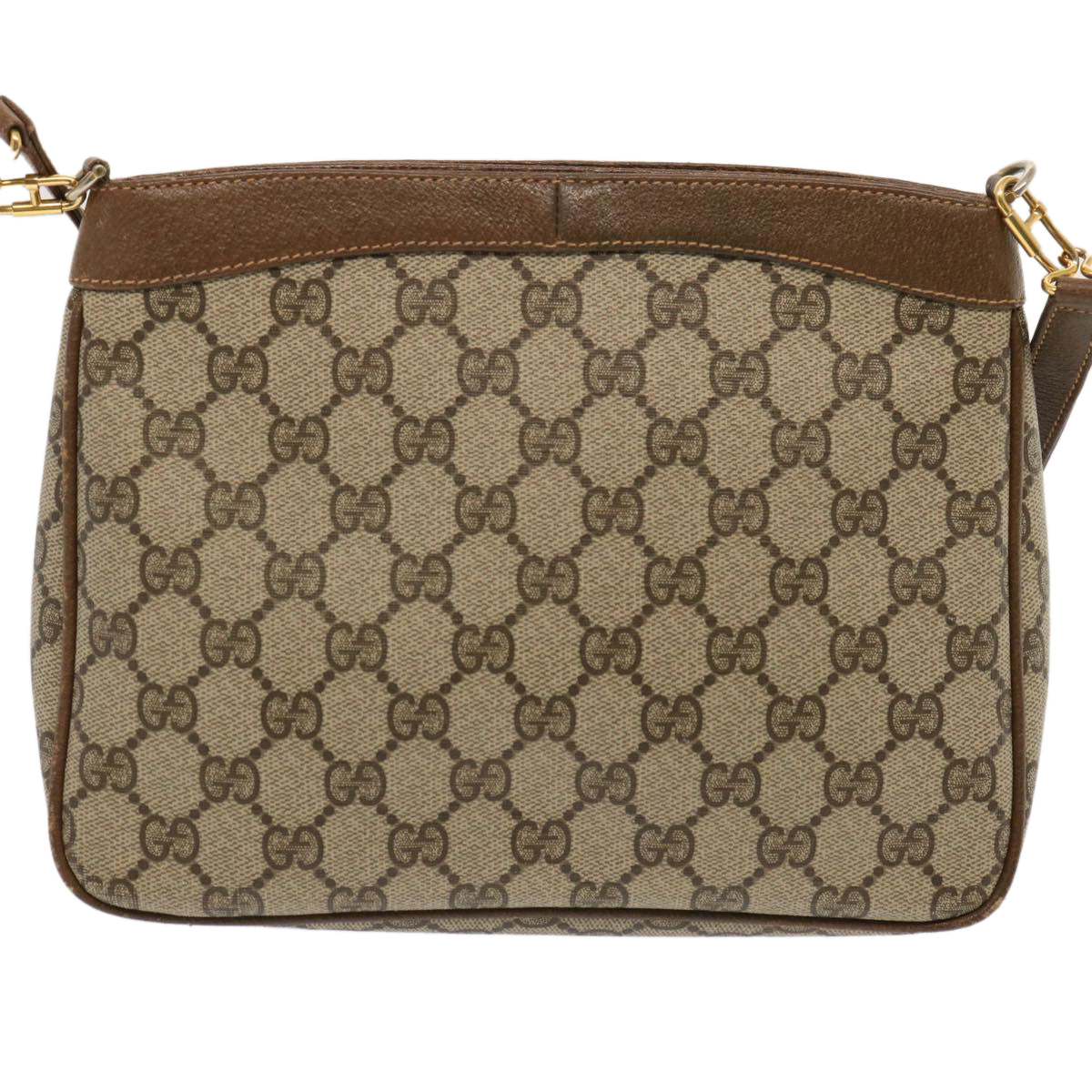 GUCCI GG Canvas Shoulder Bag PVC Beige Auth 72759 - 0