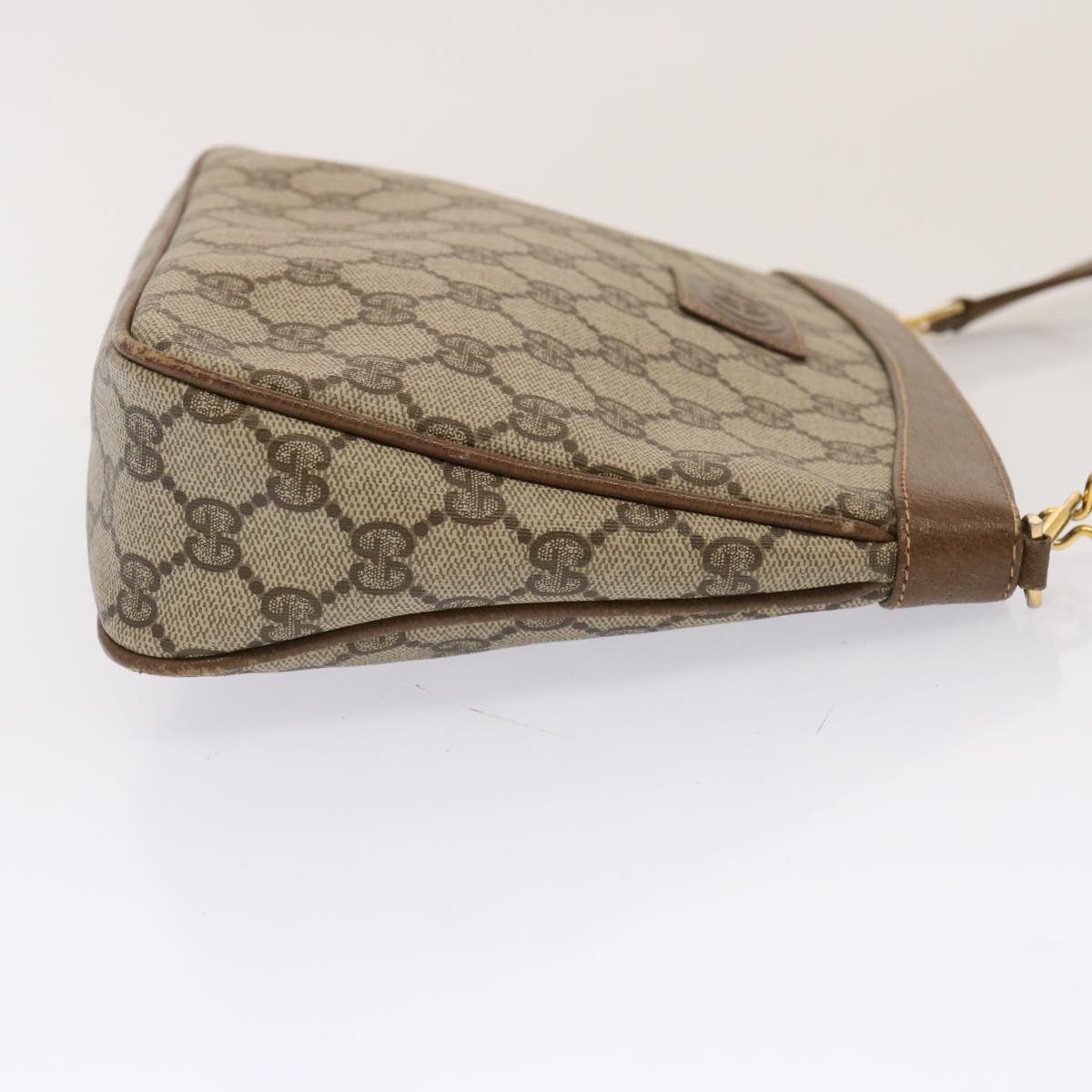 GUCCI GG Canvas Shoulder Bag PVC Beige Auth 72759