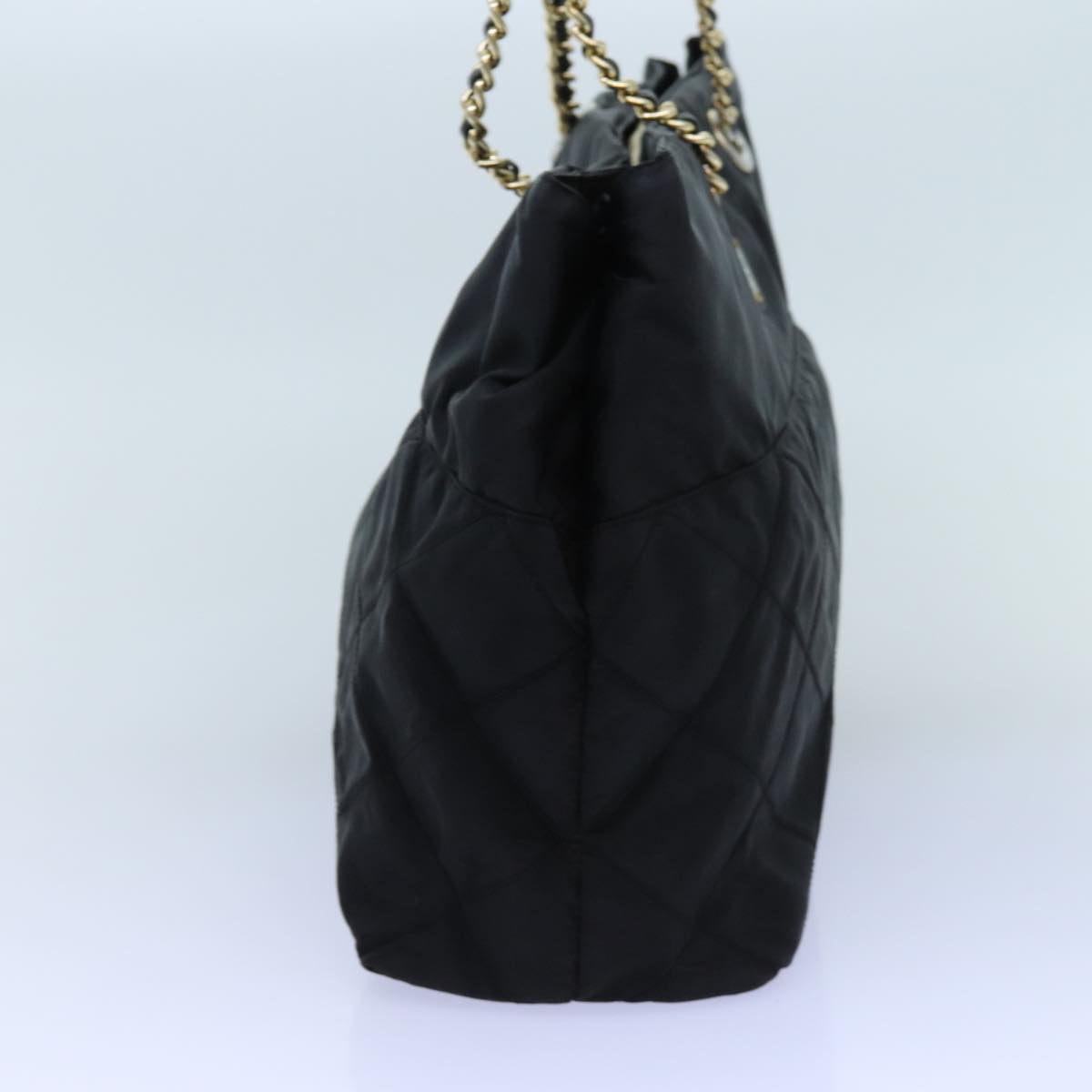 PRADA Quilted Chain Shoulder Bag Nylon Black Auth 72772