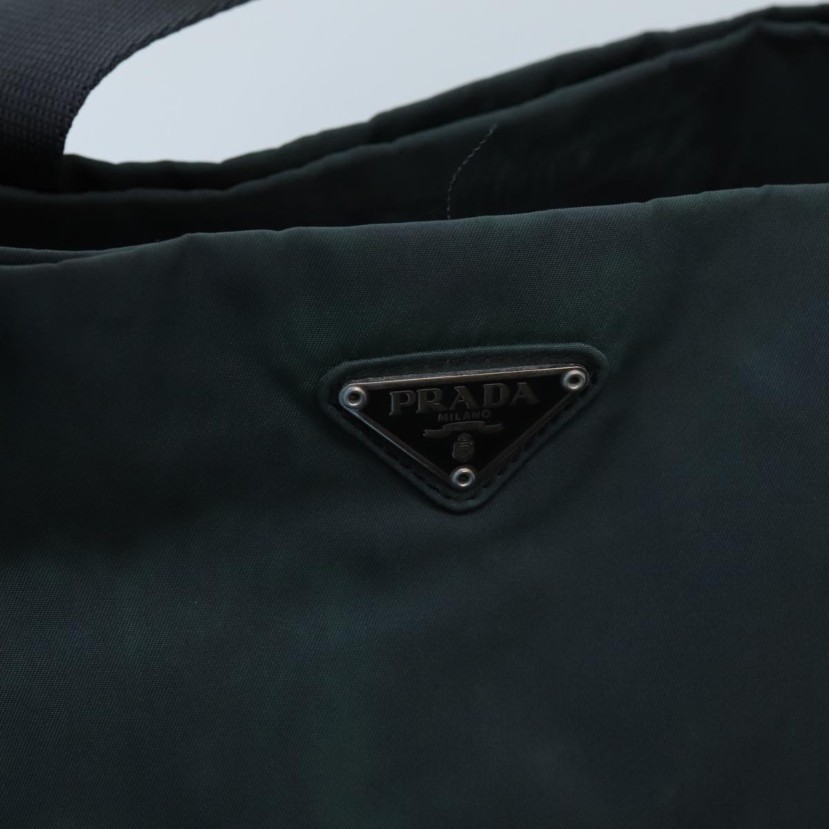 PRADA Tote Bag Nylon Green Auth 72777