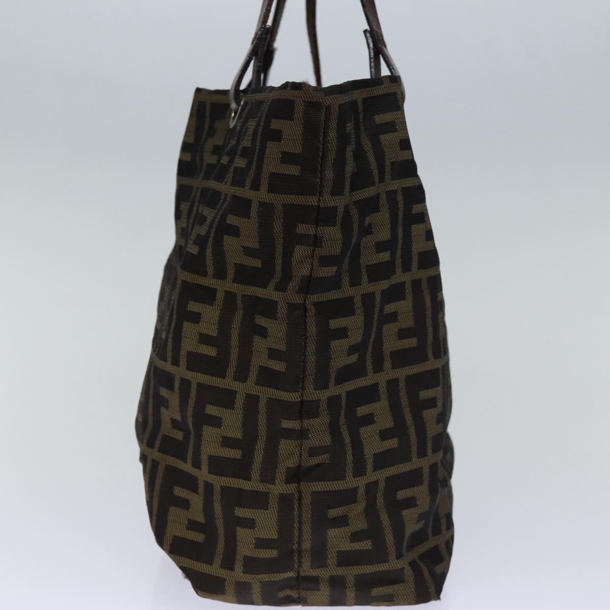 FENDI Zucca Canvas Tote Bag Brown Auth 72779