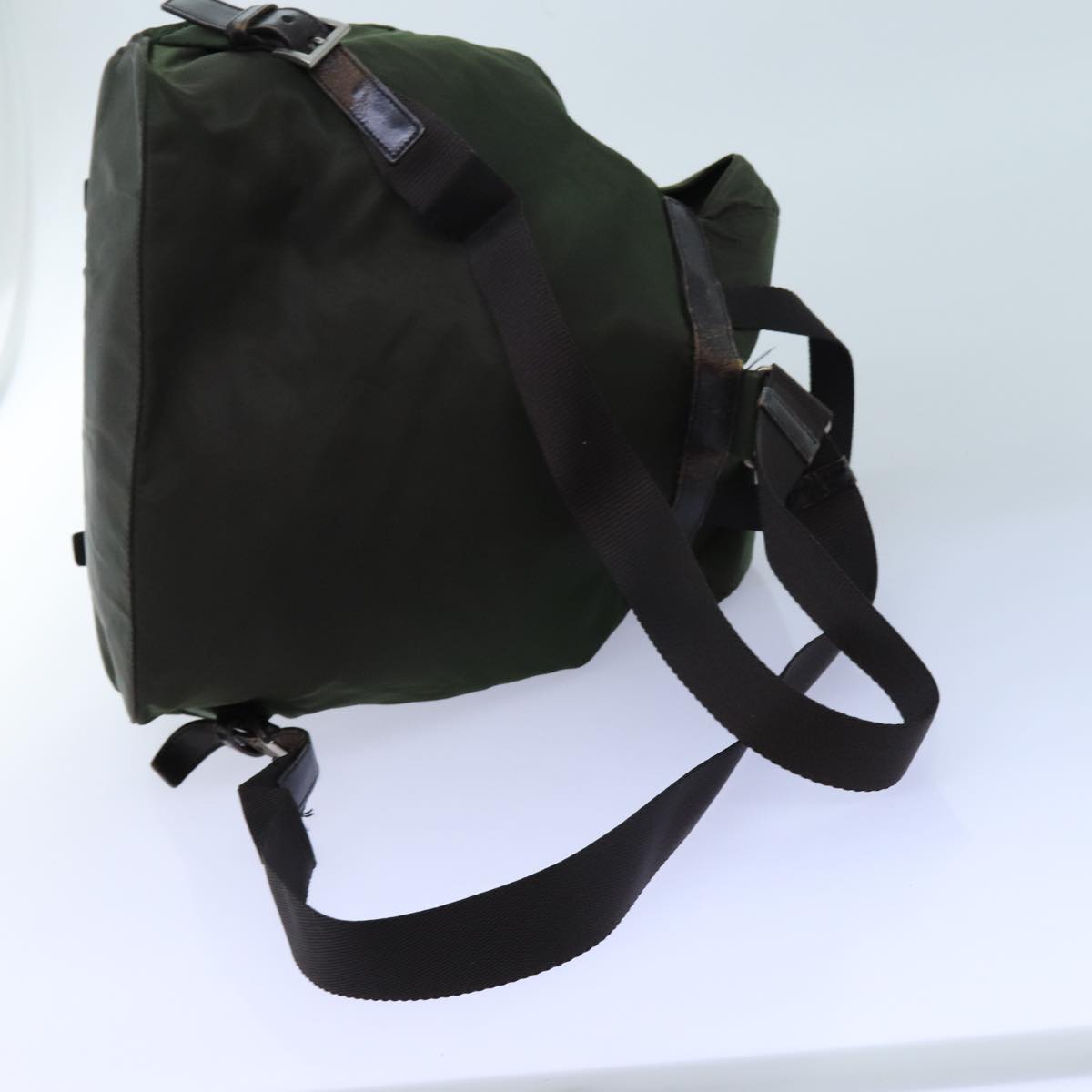 PRADA Backpack Nylon Khaki Auth 72783