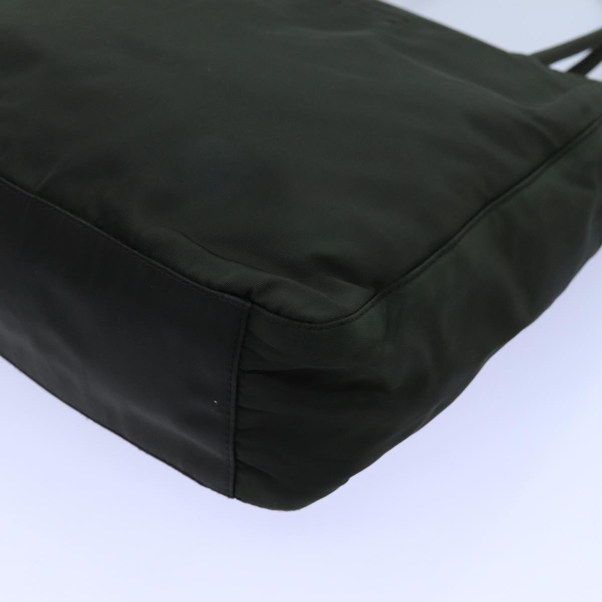 PRADA Hand Bag Nylon Khaki Auth 72784