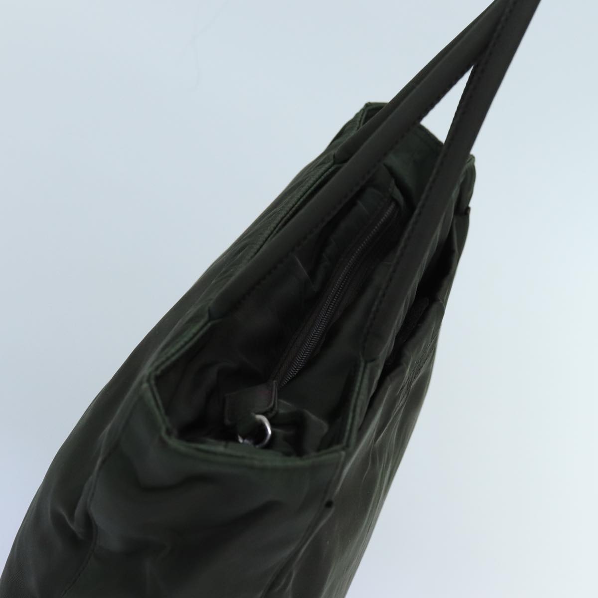 PRADA Hand Bag Nylon Khaki Auth 72784