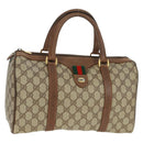 GUCCI GG Supreme Web Sherry Line Bag PVC Beige Green Red 58 02 007 Auth 72785-1