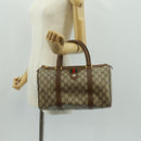GUCCI GG Supreme Web Sherry Line Bag PVC Beige Green Red 58 02 007 Auth 72785-27