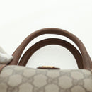 GUCCI GG Supreme Web Sherry Line Bag PVC Beige Green Red 58 02 007 Auth 72785-8