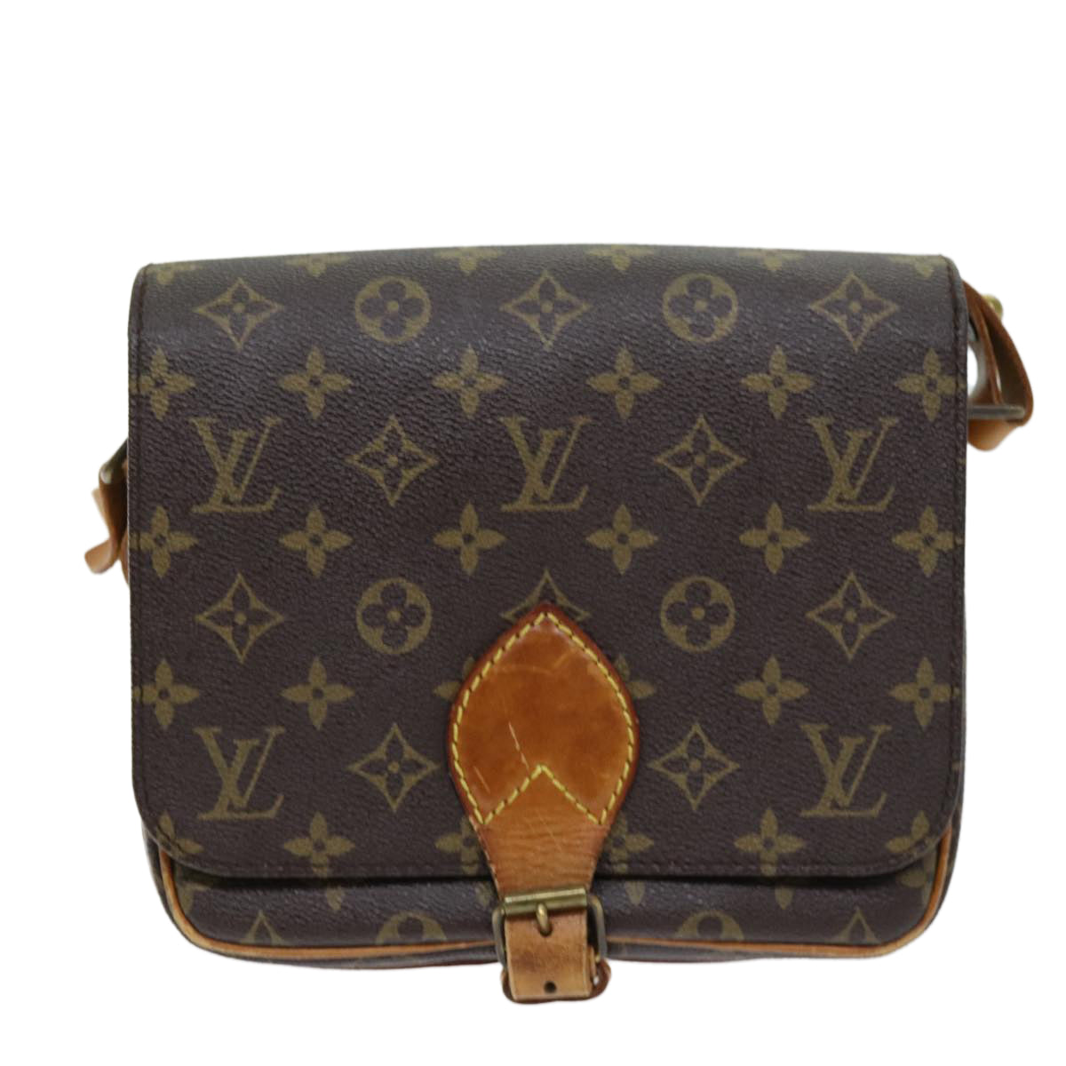 LOUIS VUITTON Monogram Cartouchiere MM Shoulder Bag M51253 LV Auth 72796