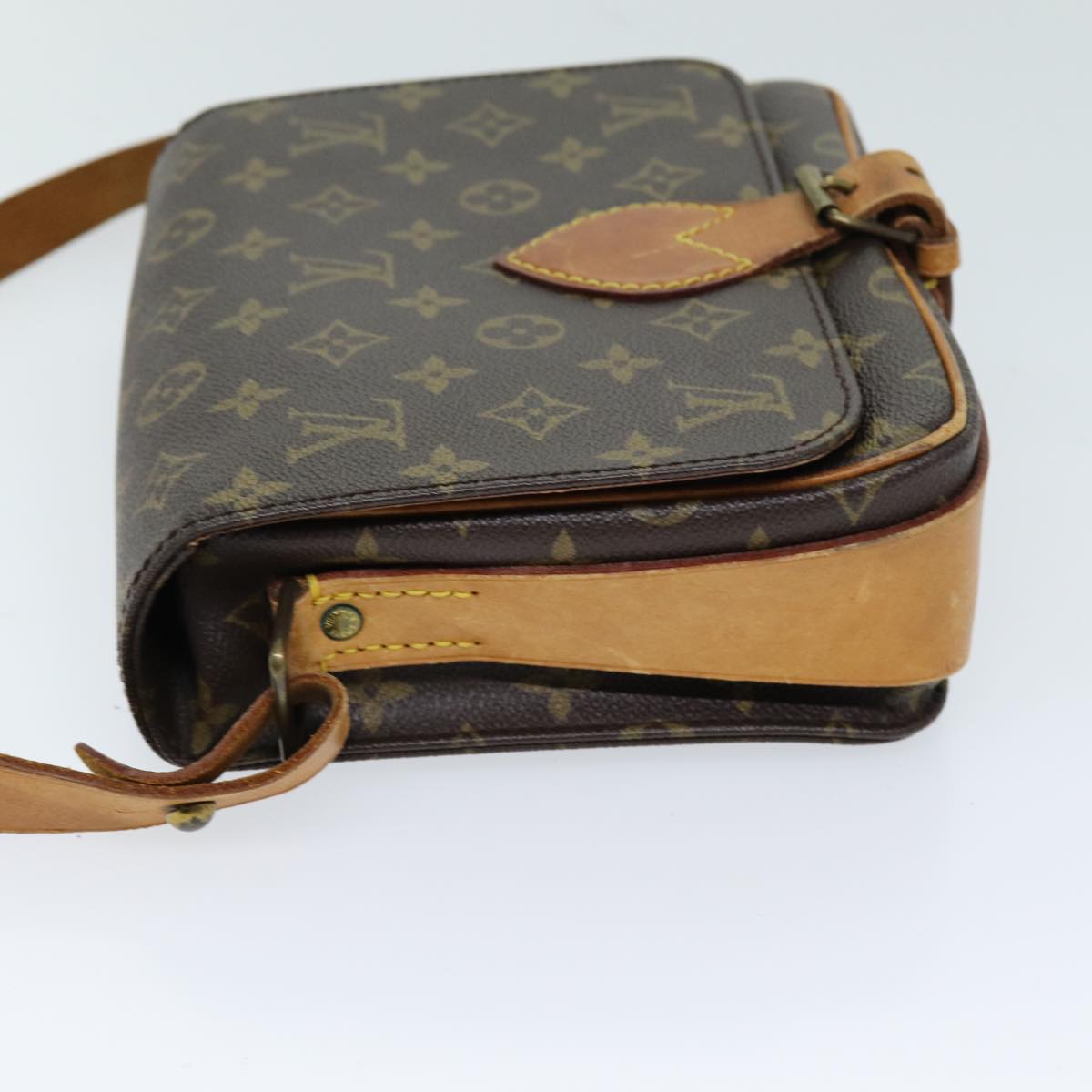 LOUIS VUITTON Monogram Cartouchiere MM Shoulder Bag M51253 LV Auth 72796