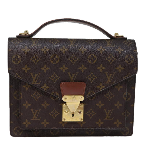 LOUIS VUITTON Monogram Monceau 28 Hand Bag 2way M51185 LV Auth 72798