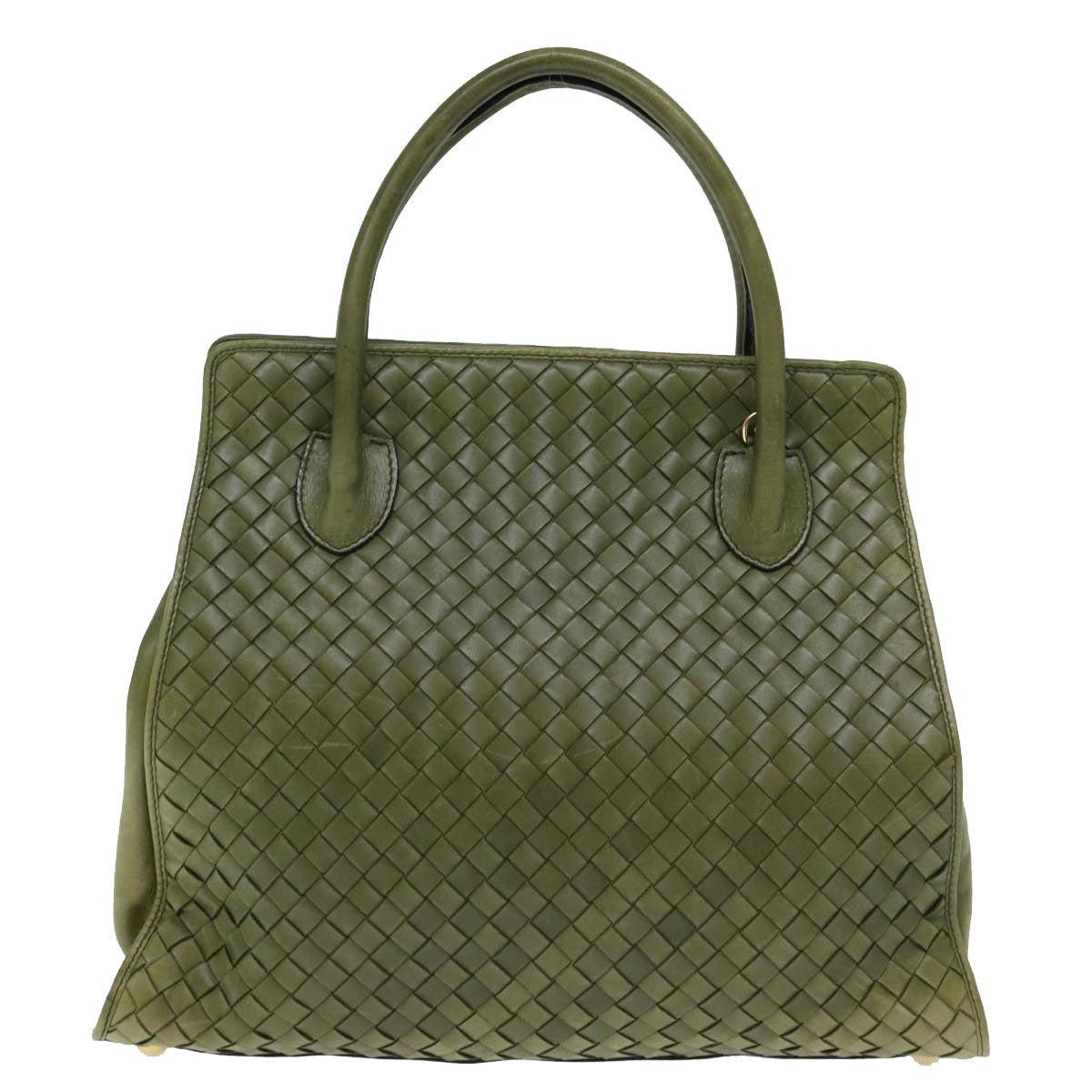 BOTTEGA VENETA INTRECCIATO Hand Bag Leather 2way Green Auth 72804 - 0