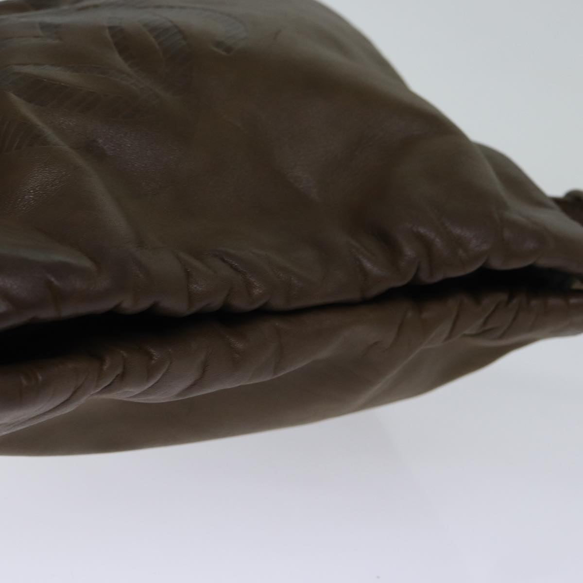 LOEWE Shoulder Bag Leather Brown Auth 72815