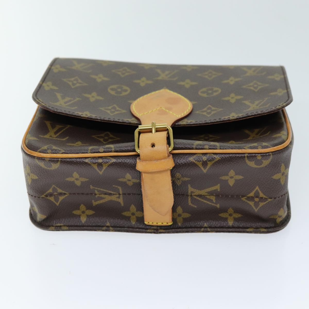 LOUIS VUITTON Monogram Cartouchiere MM Shoulder Bag M51253 LV Auth 72836