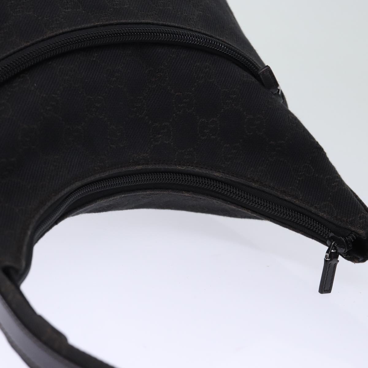 GUCCI GG Canvas Shoulder Bag Outlet Black 105649 Auth 72837