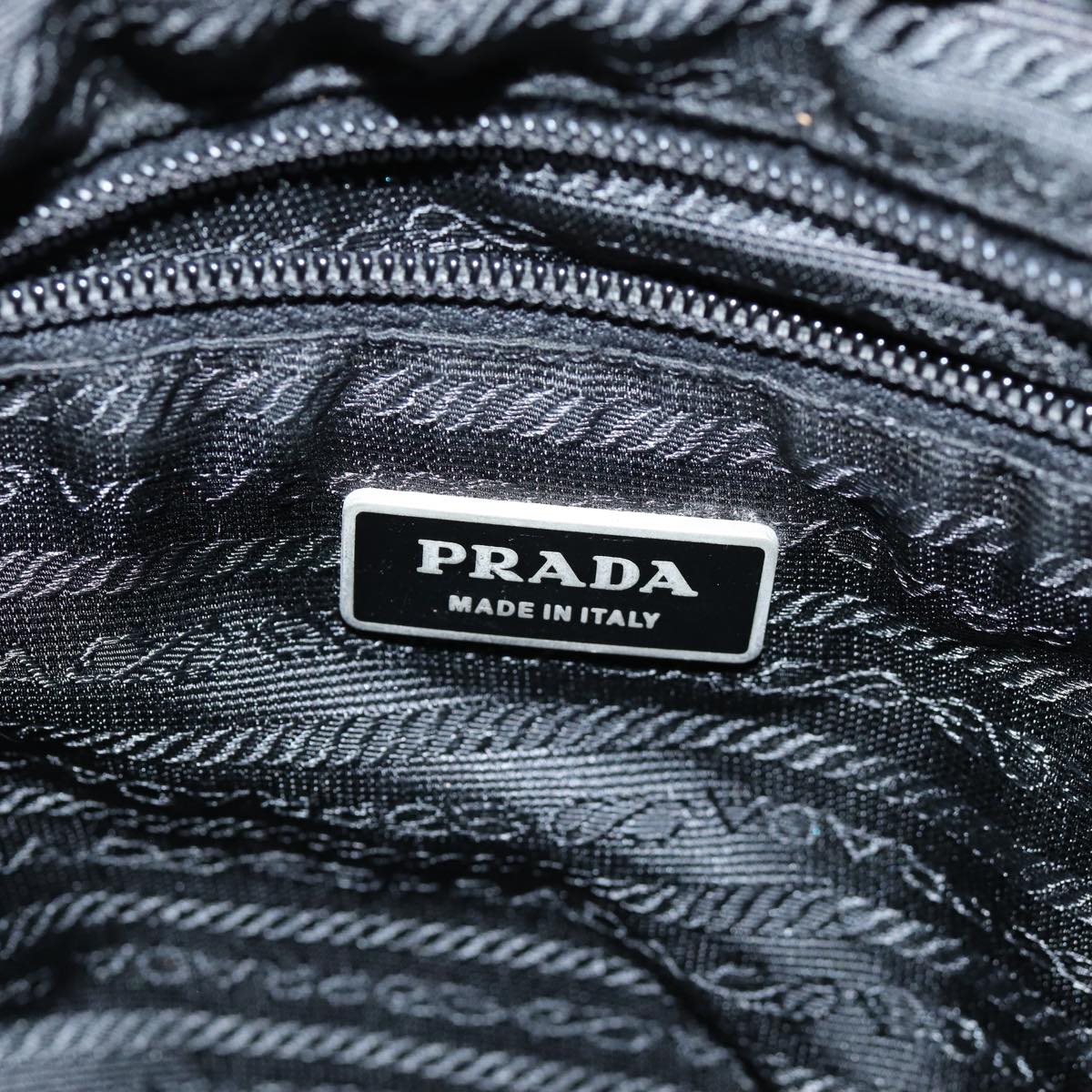 PRADA Shoulder Bag Nylon Black Auth 72842