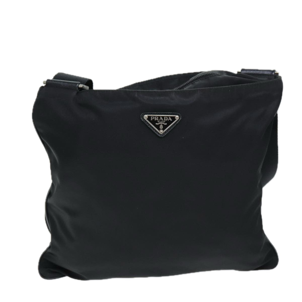 PRADA Shoulder Bag Nylon Black Auth 72842