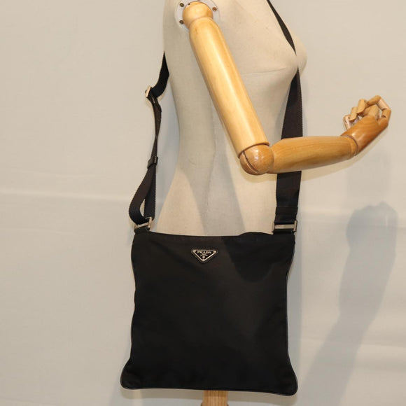 PRADA Umhängetasche Nylon Schwarz Auth 72842