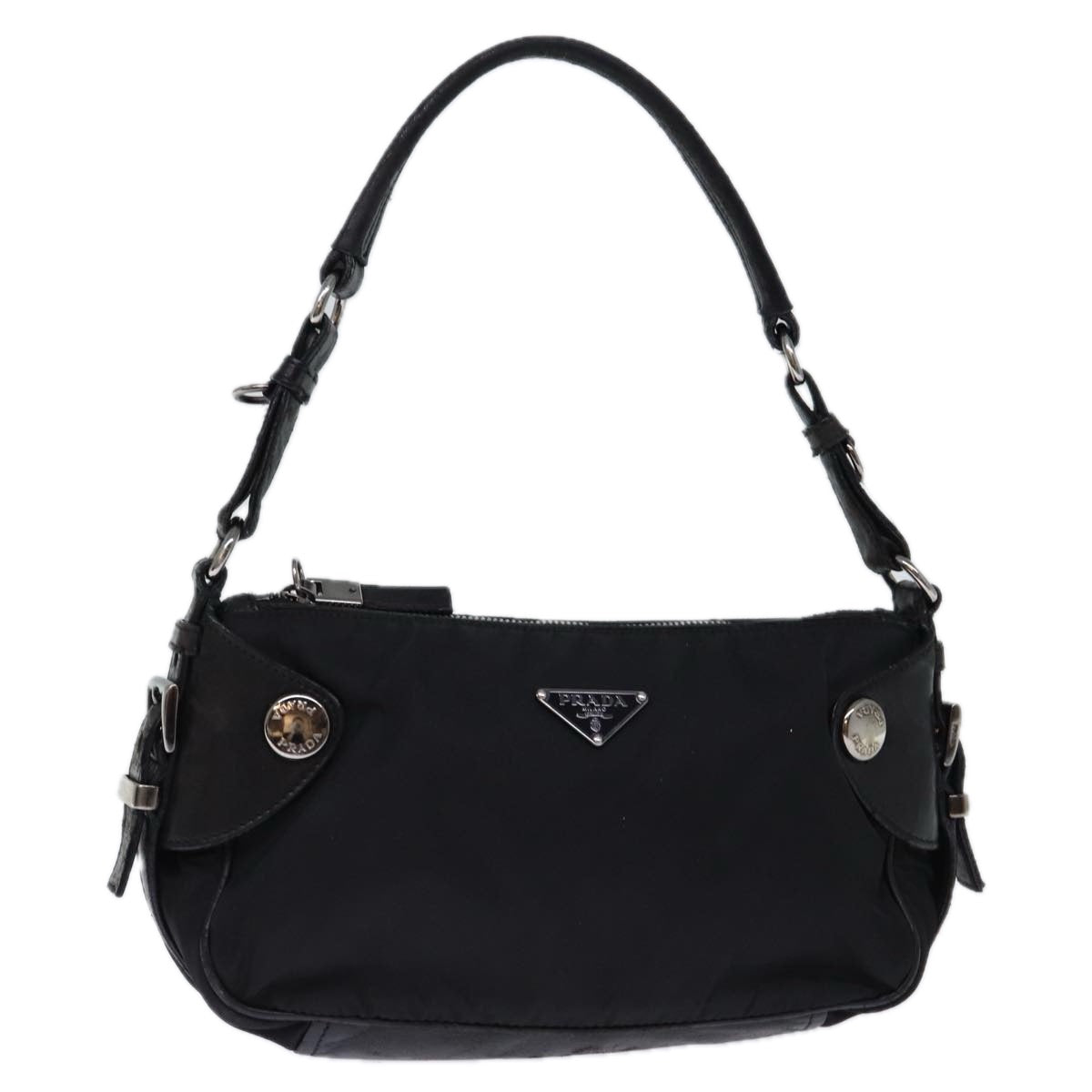 PRADA Shoulder Bag Nylon Black Auth 72853