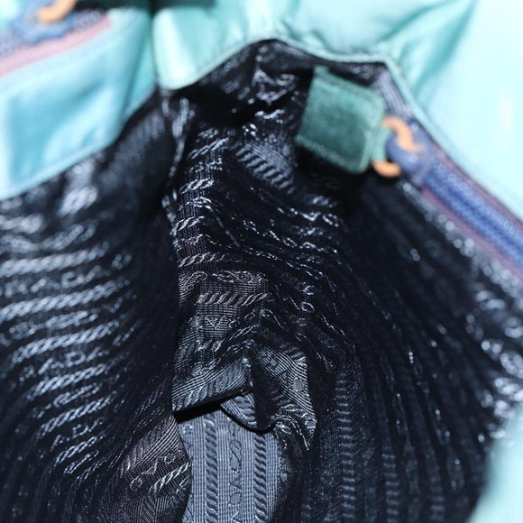 PRADA Hand Bag Nylon Blue Auth 72857