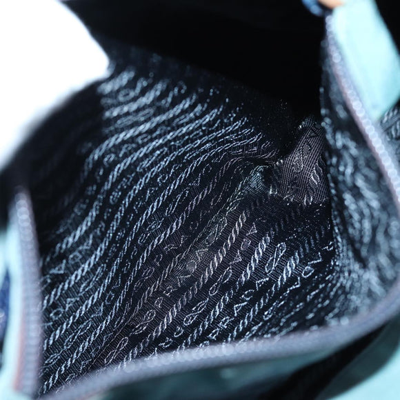PRADA Hand Bag Nylon Blue Auth 72857