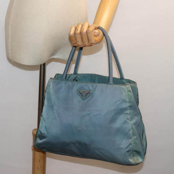 PRADA Hand Bag Nylon Blue Auth 72857