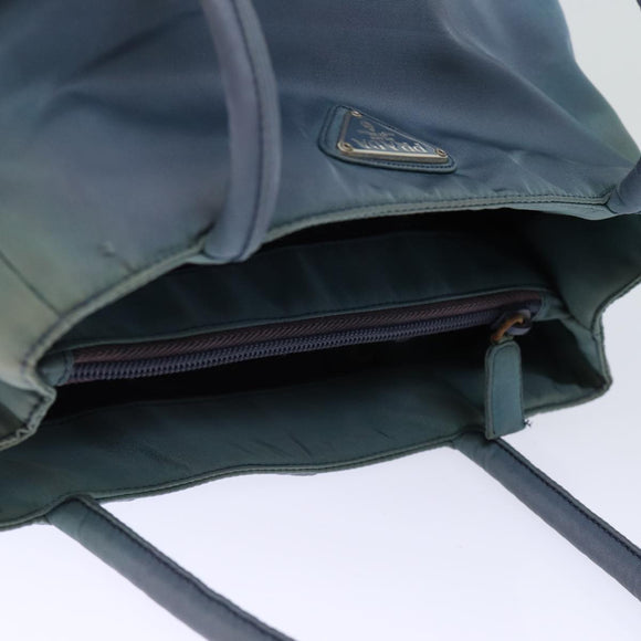 PRADA Hand Bag Nylon Blue Auth 72857