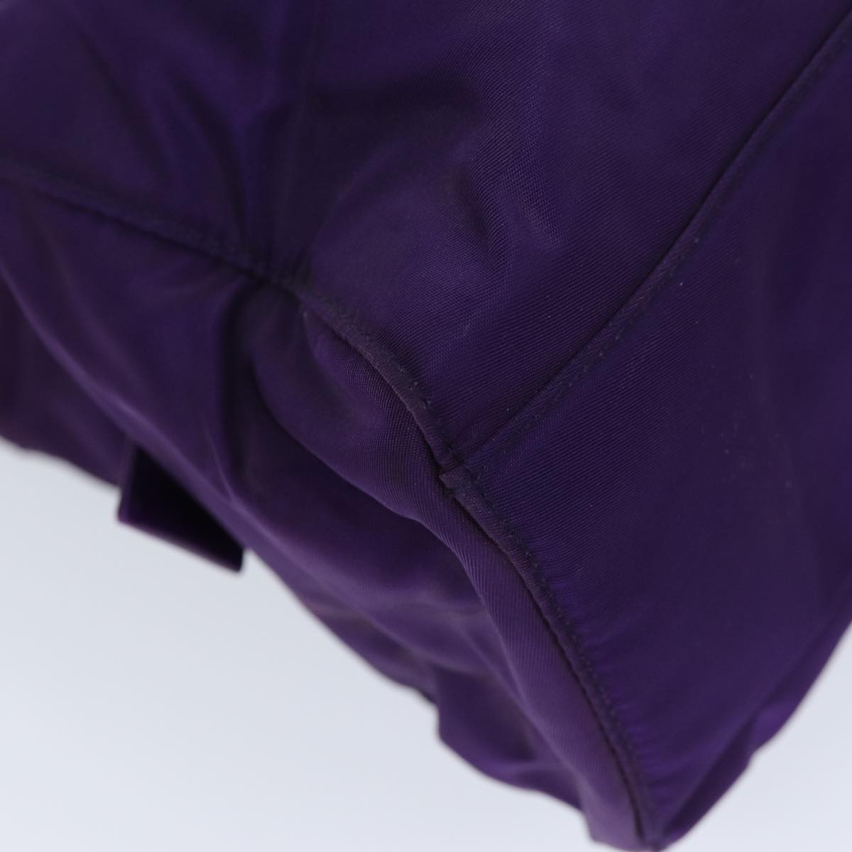 PRADA Chain Shoulder Bag Nylon Purple Auth 72859