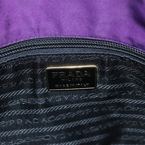 PRADA Chain Shoulder Bag Nylon Purple Auth 72859
