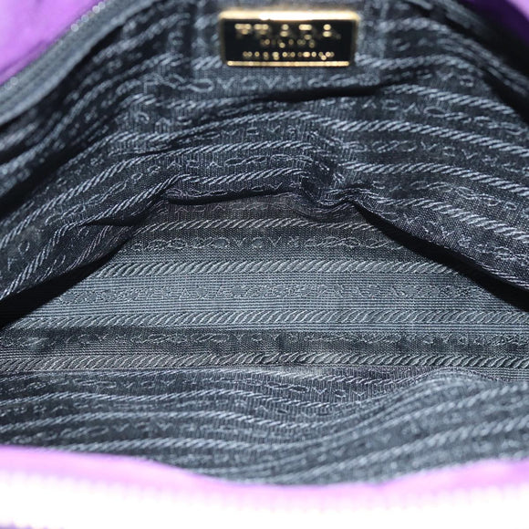 PRADA Chain Shoulder Bag Nylon Purple Auth 72859