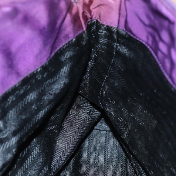 PRADA Chain Shoulder Bag Nylon Purple Auth 72859