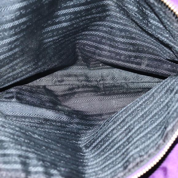 PRADA Chain Shoulder Bag Nylon Purple Auth 72859