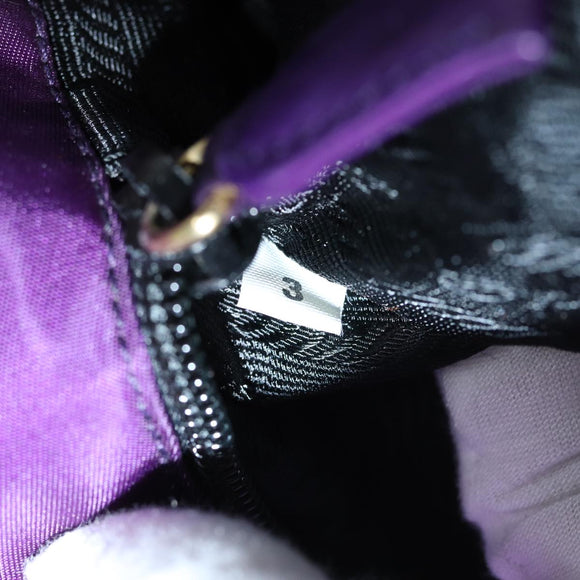 PRADA Chain Shoulder Bag Nylon Purple Auth 72859