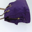 PRADA Chain Shoulder Bag Nylon Purple Auth 72859-4