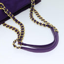 PRADA Chain Shoulder Bag Nylon Purple Auth 72859-7