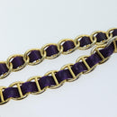 PRADA Chain Shoulder Bag Nylon Purple Auth 72859-8