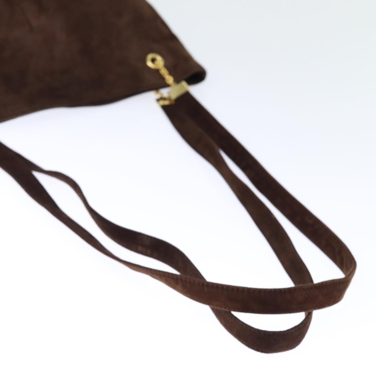 BOTTEGA VENETA INTRECCIATO Shoulder Bag Suede Vintage Brown Auth 72873