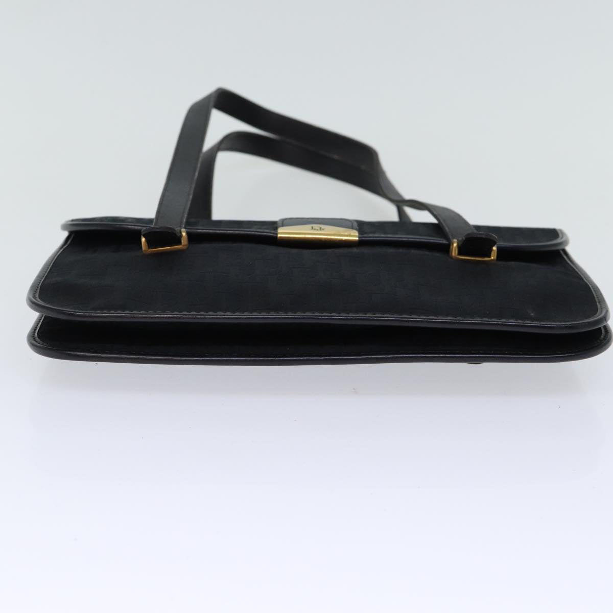 Christian Dior Trotter Canvas Shoulder Bag Black Auth 72874