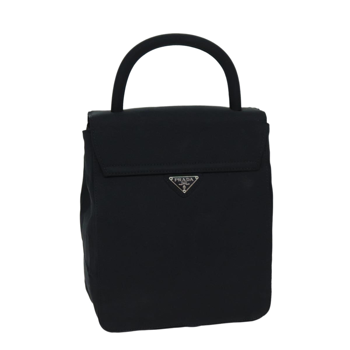 PRADA Hand Bag Nylon Black Auth 72886