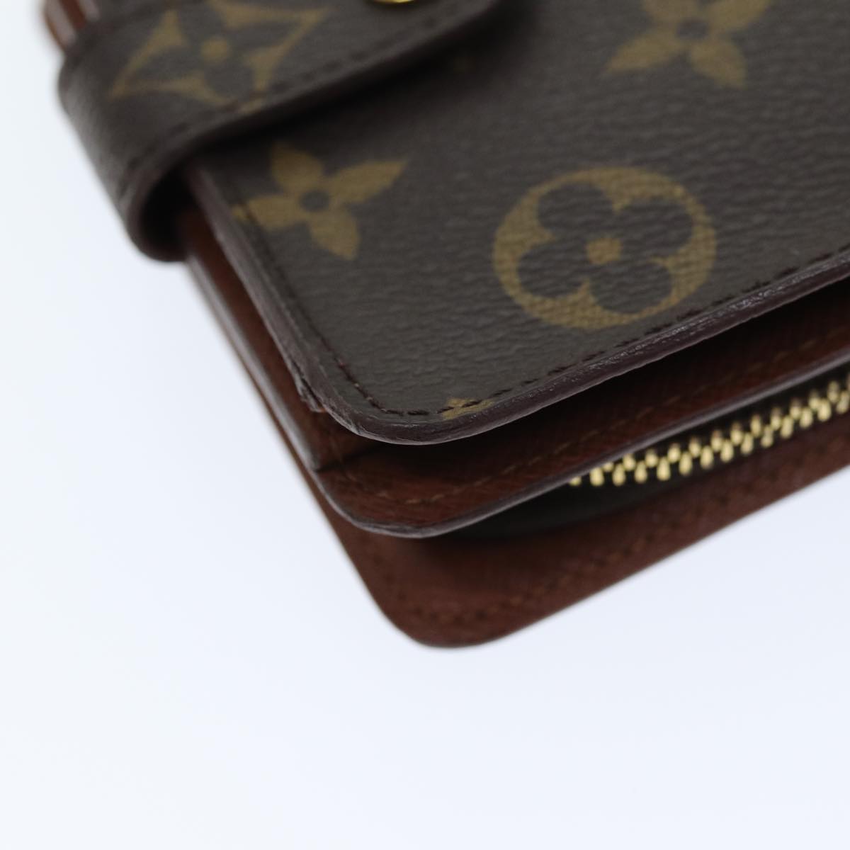 LOUIS VUITTON Monogram Compact Zip Wallet M61667 LV Auth 72892