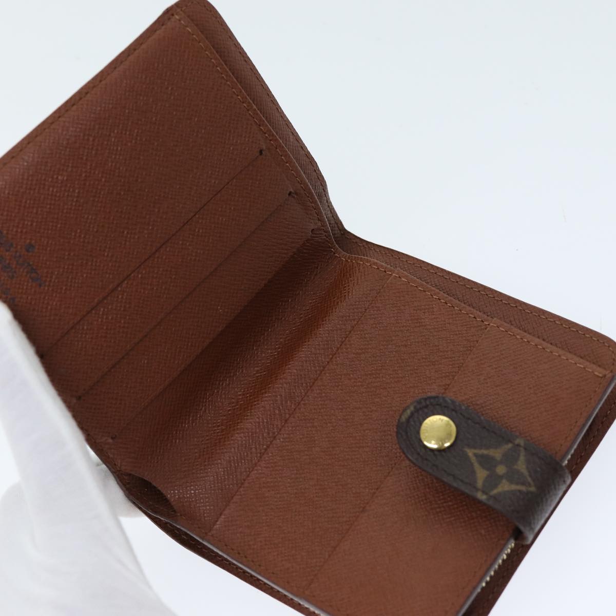 LOUIS VUITTON Monogram Compact Zip Wallet M61667 LV Auth 72892