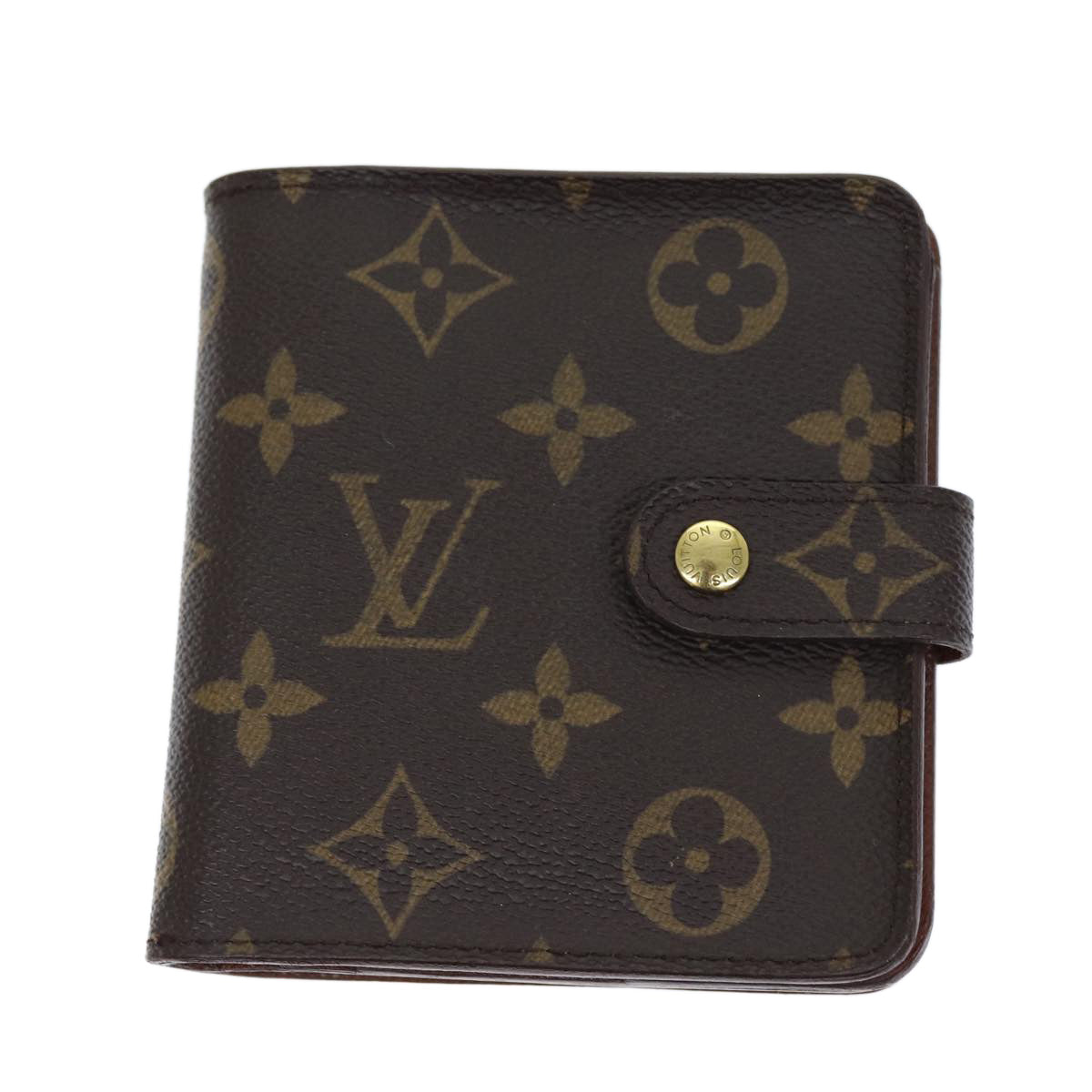 LOUIS VUITTON Monogram Compact Zip Wallet M61667 LV Auth 72892