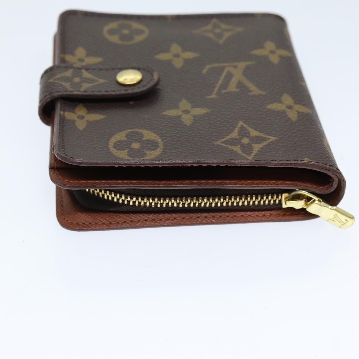 LOUIS VUITTON Monogram Compact Zip Wallet M61667 LV Auth 72892