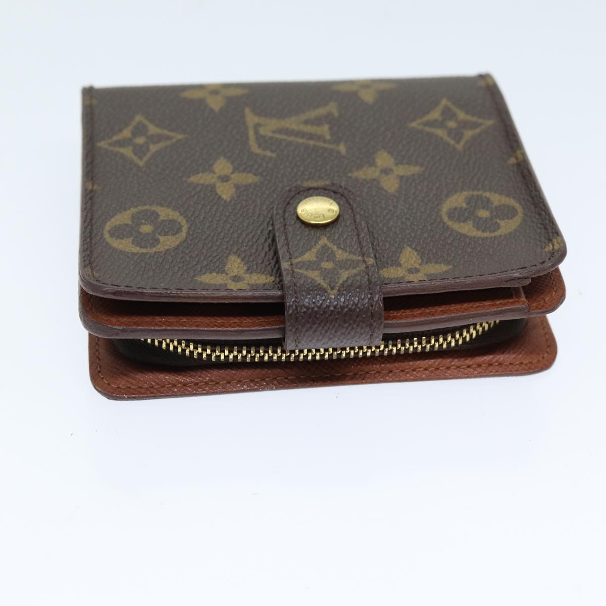 LOUIS VUITTON Monogram Compact Zip Wallet M61667 LV Auth 72892