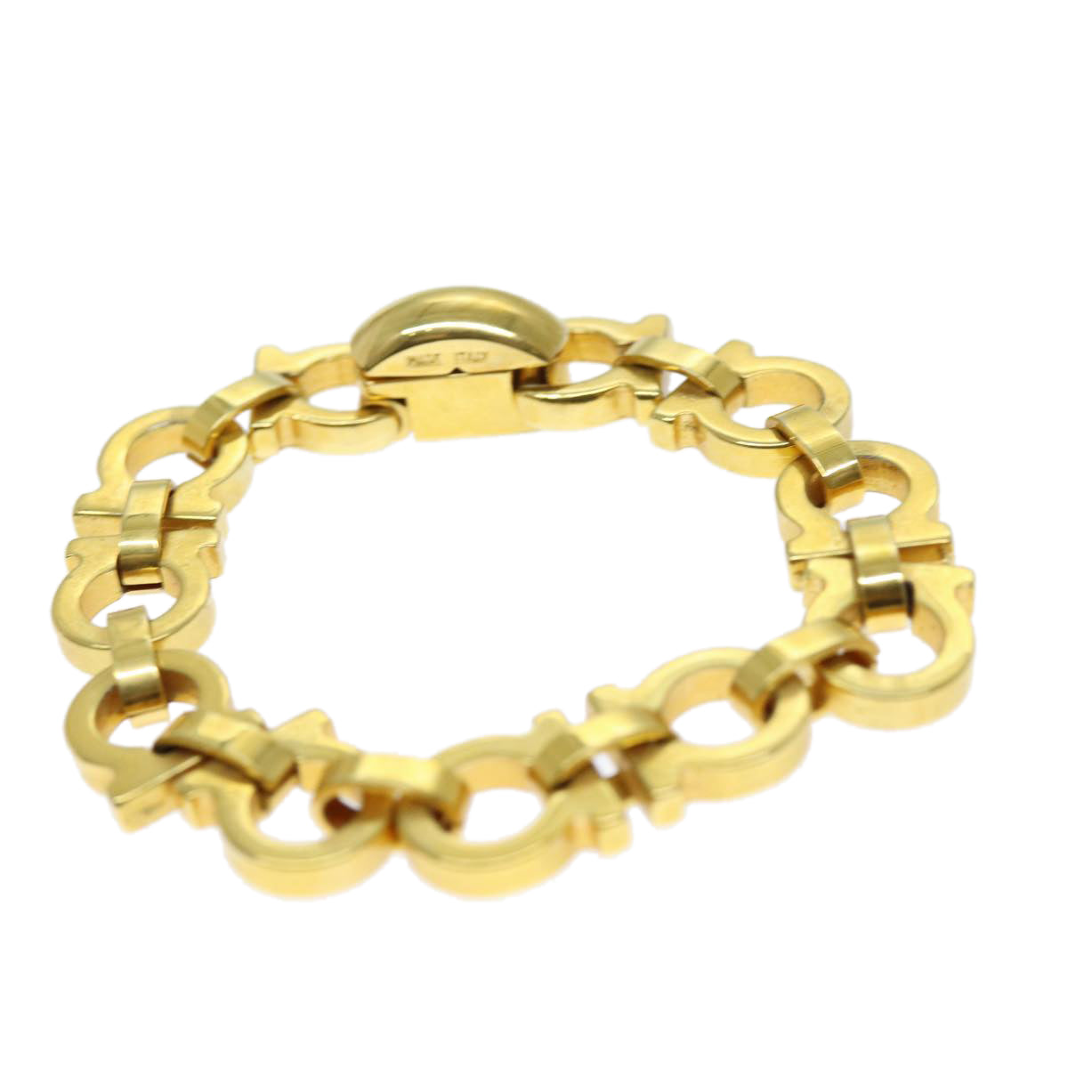 Salvatore Ferragamo Gancini Bracelet Gold Auth 72917 - 0