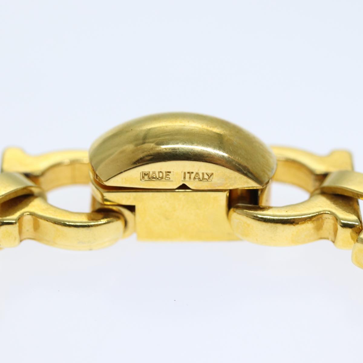 Salvatore Ferragamo Gancini Bracelet Gold Auth 72917