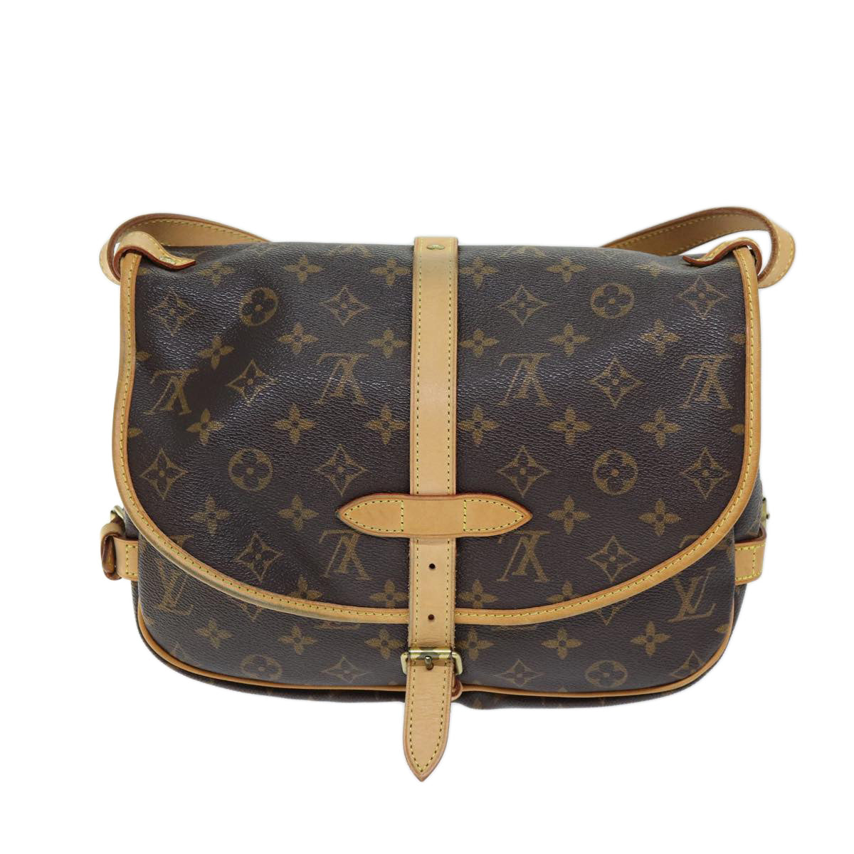 LOUIS VUITTON Monogram Saumur 30 Shoulder Bag M42256 LV Auth 72930